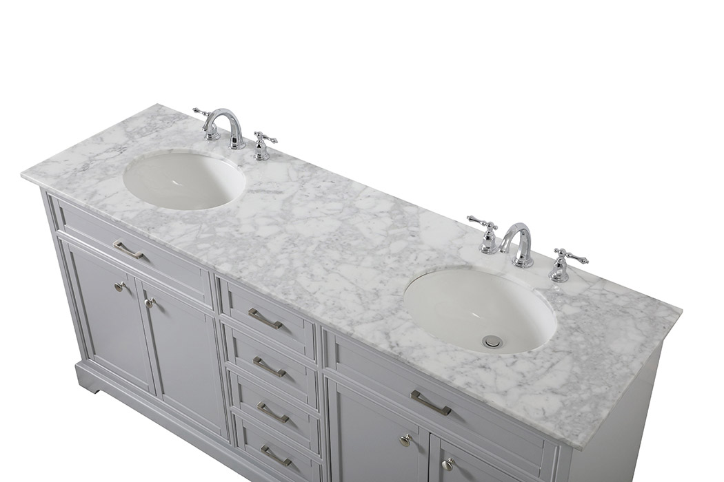 Elegant Bathroom Vanity - Gray (VF15072DGR)