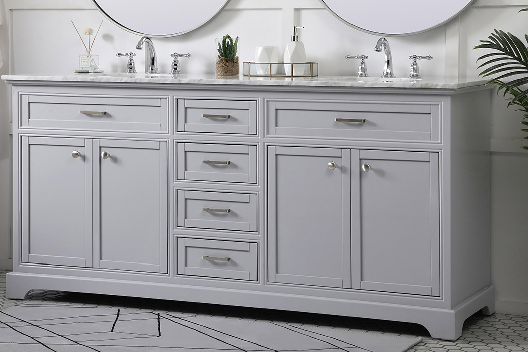 Elegant Bathroom Vanity - Gray (VF15072DGR)