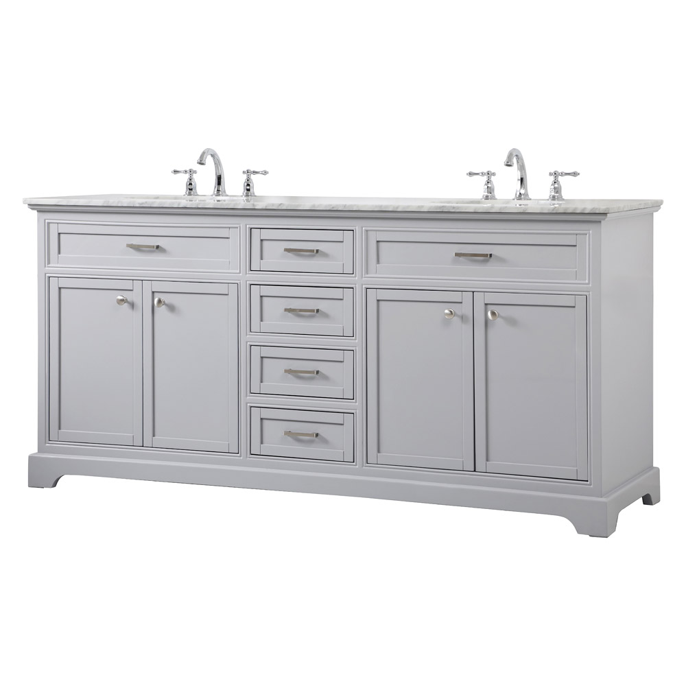 Elegant Bathroom Vanity - Gray (VF15072DGR)