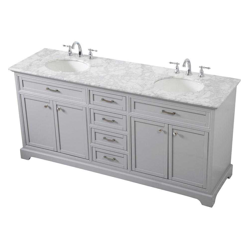 Elegant Bathroom Vanity - Gray (VF15072DGR)