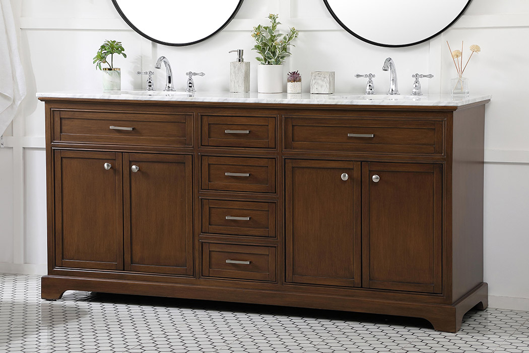 Elegant Bathroom Vanity - Teak (VF15072DTK)