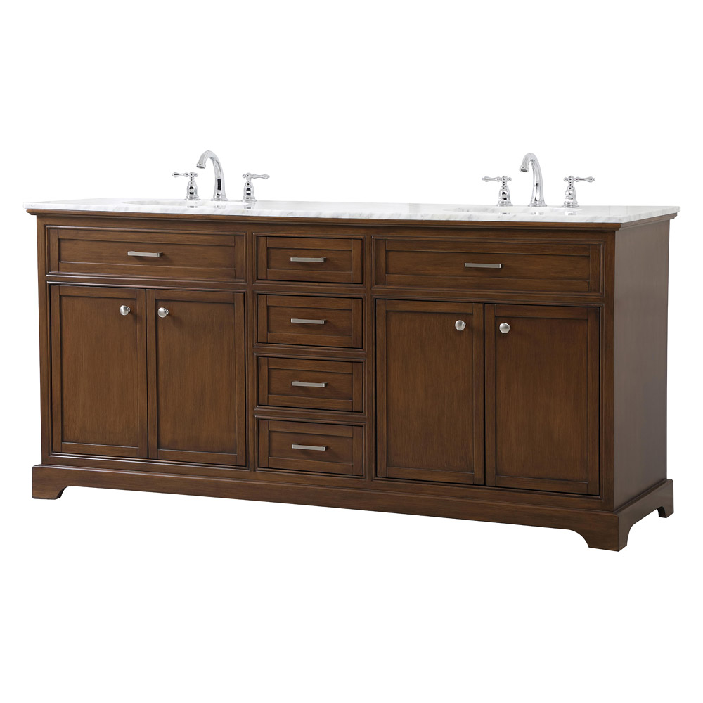 Elegant Bathroom Vanity - Teak (VF15072DTK)