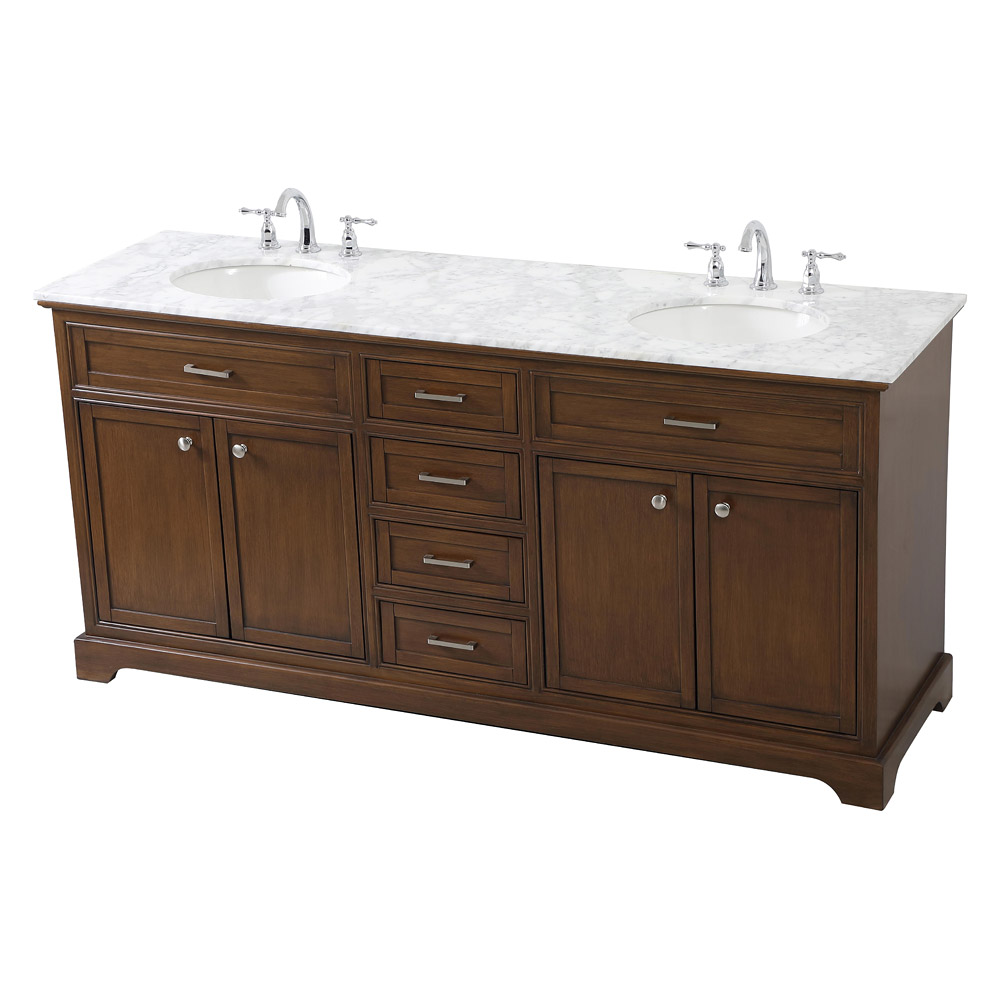 Elegant Bathroom Vanity - Teak (VF15072DTK)