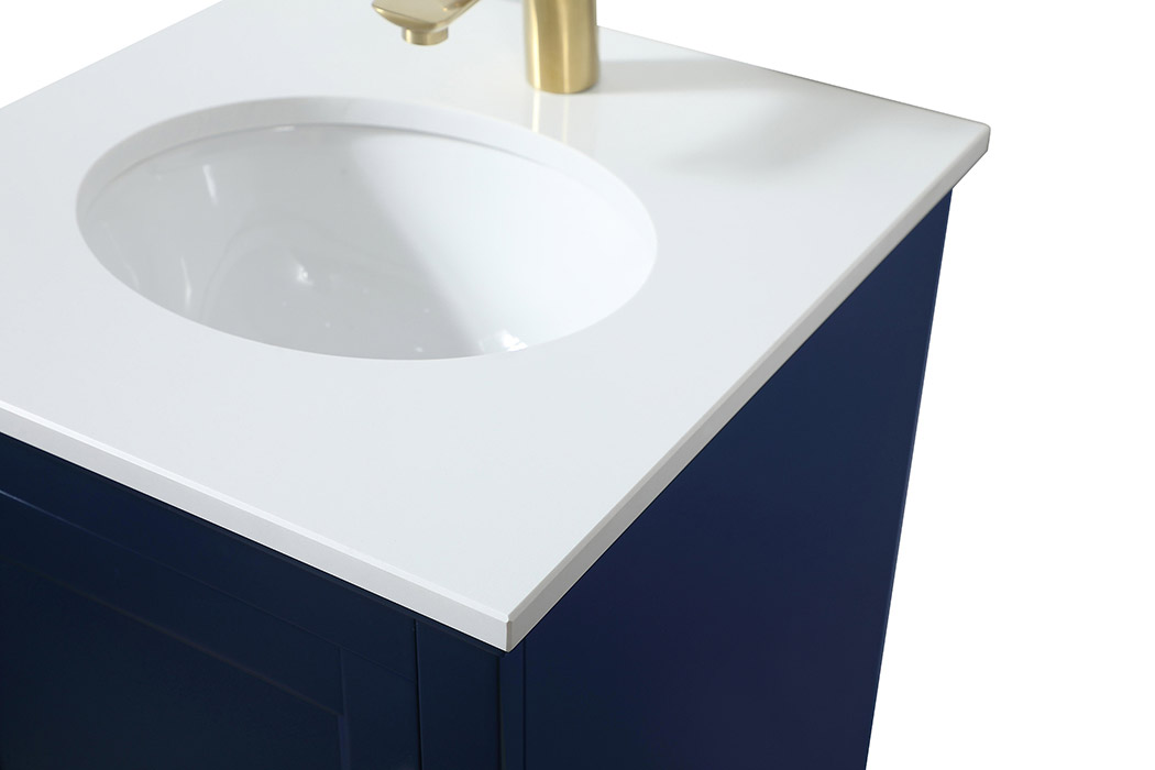 Elegant Bathroom Vanity - Blue (VF15518BL)