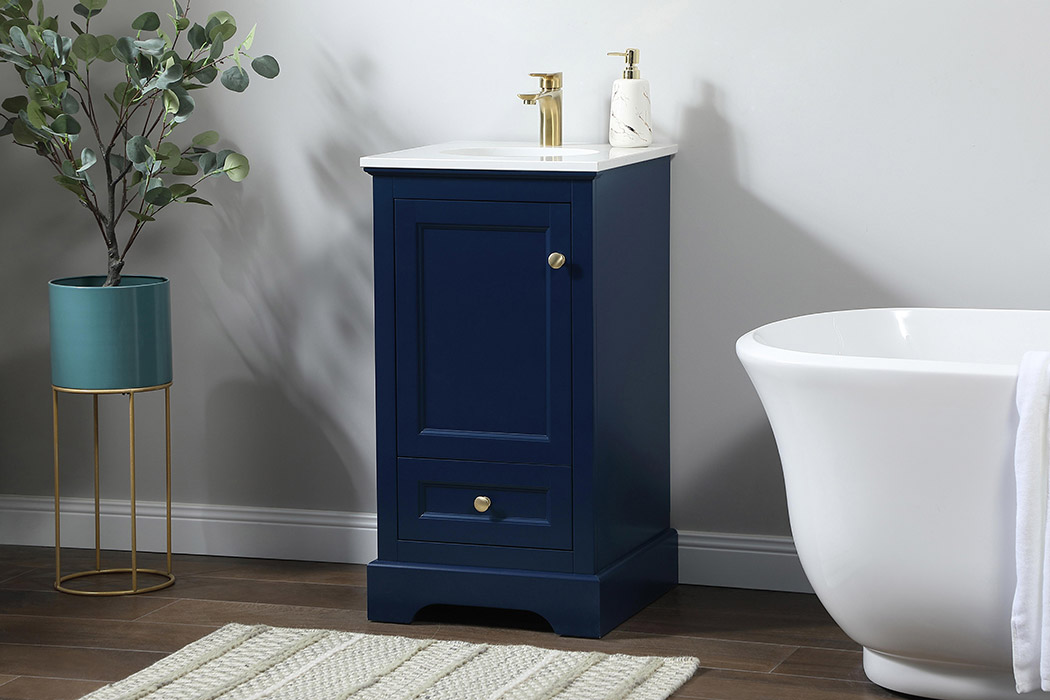 Elegant Bathroom Vanity - Blue (VF15518BL)