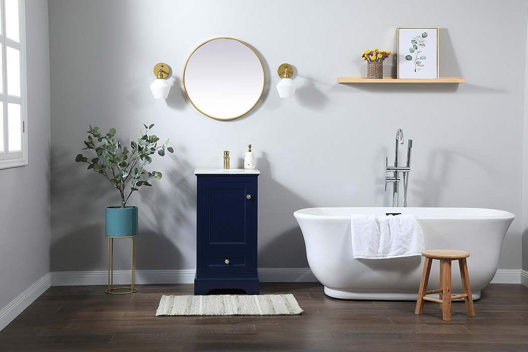 Elegant Bathroom Vanity - Blue (VF15518BL)