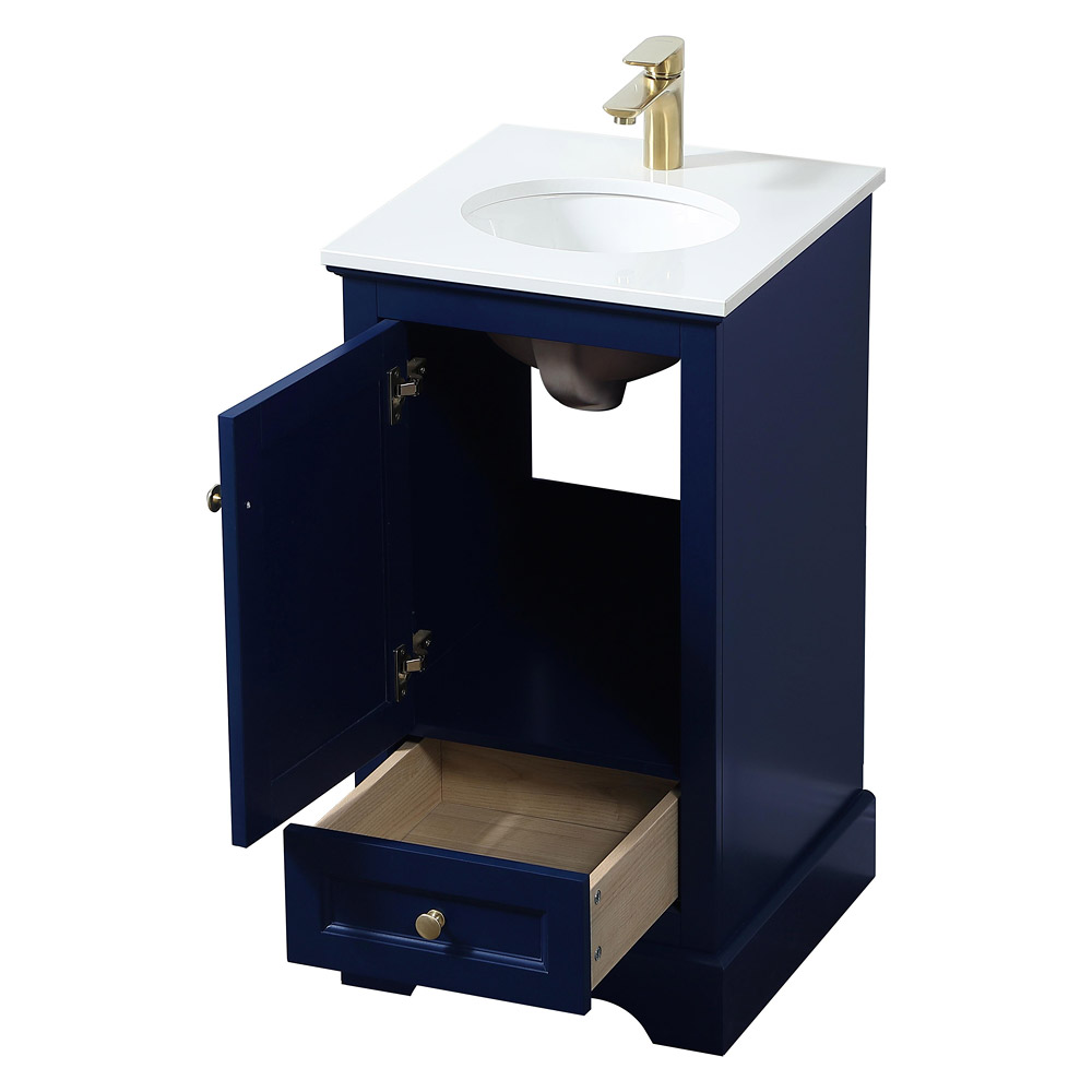 Elegant Bathroom Vanity - Blue (VF15518BL)