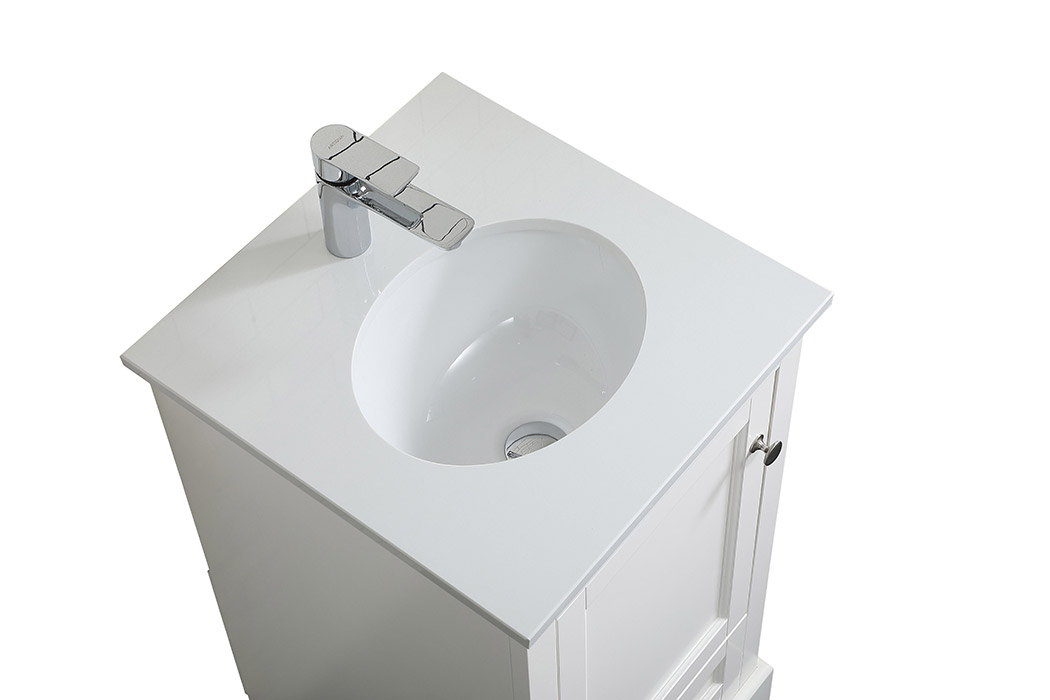 Elegant Bathroom Vanity - White (VF15518WH)