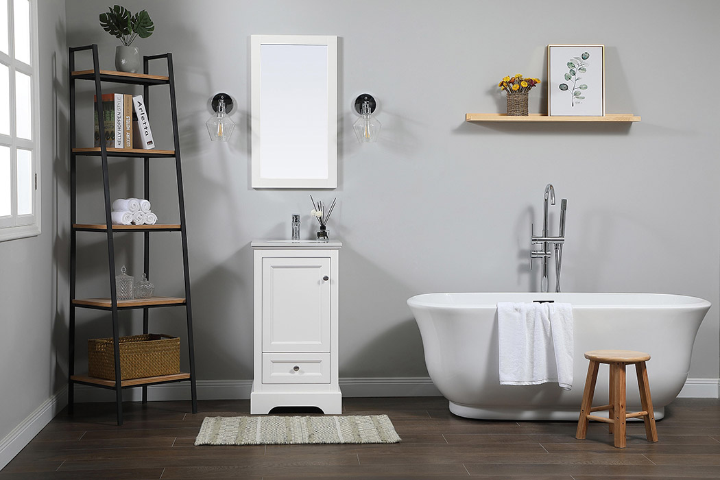 Elegant Bathroom Vanity - White (VF15518WH)