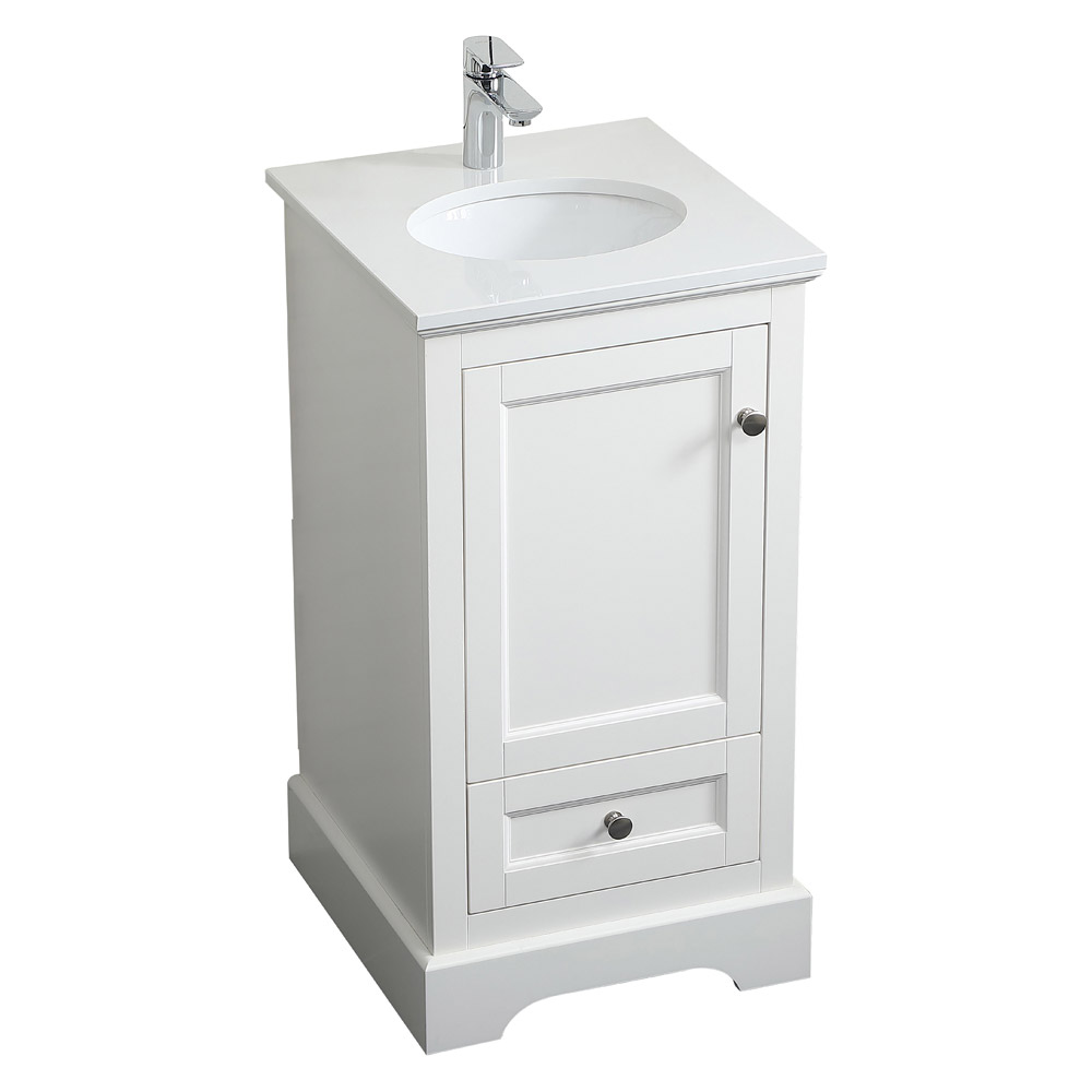 Elegant Bathroom Vanity - White (VF15518WH)