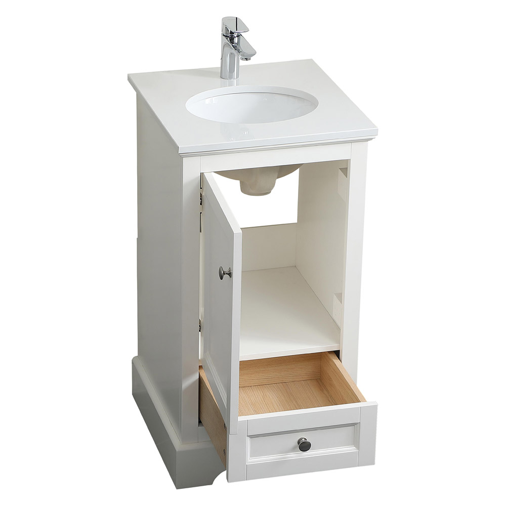 Elegant Bathroom Vanity - White (VF15518WH)