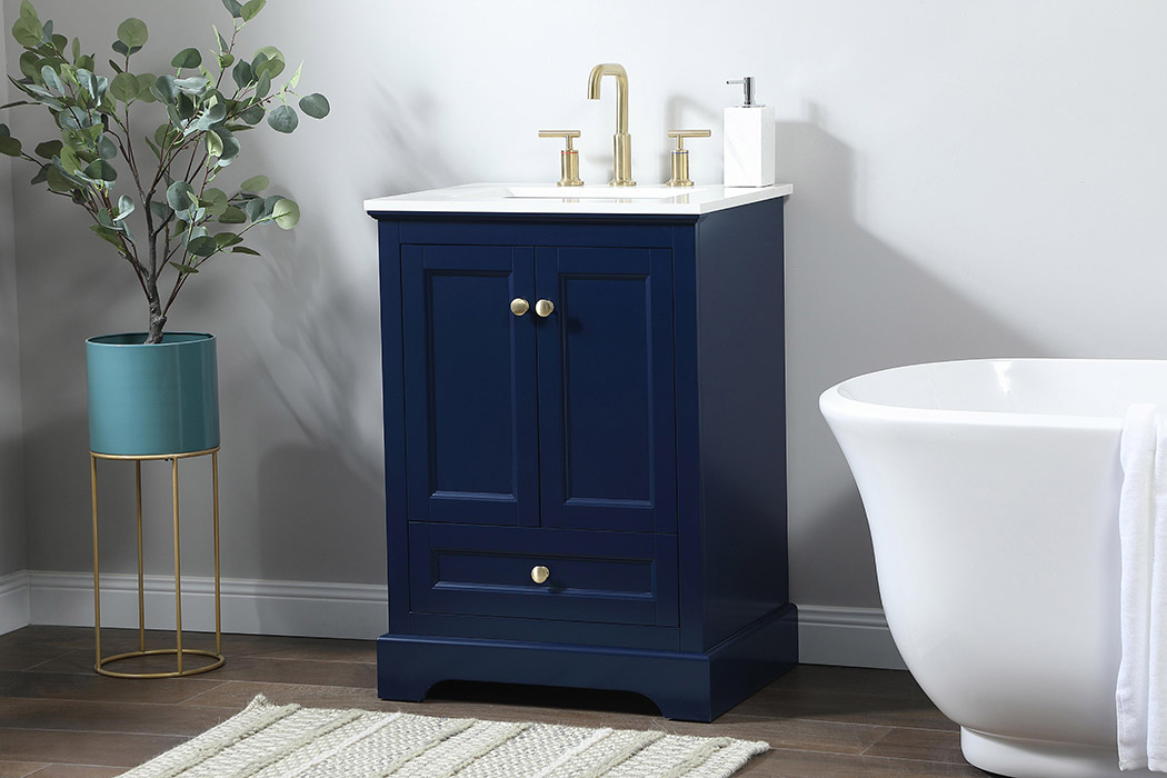 Elegant Bathroom Vanity - Blue (VF15524BL)