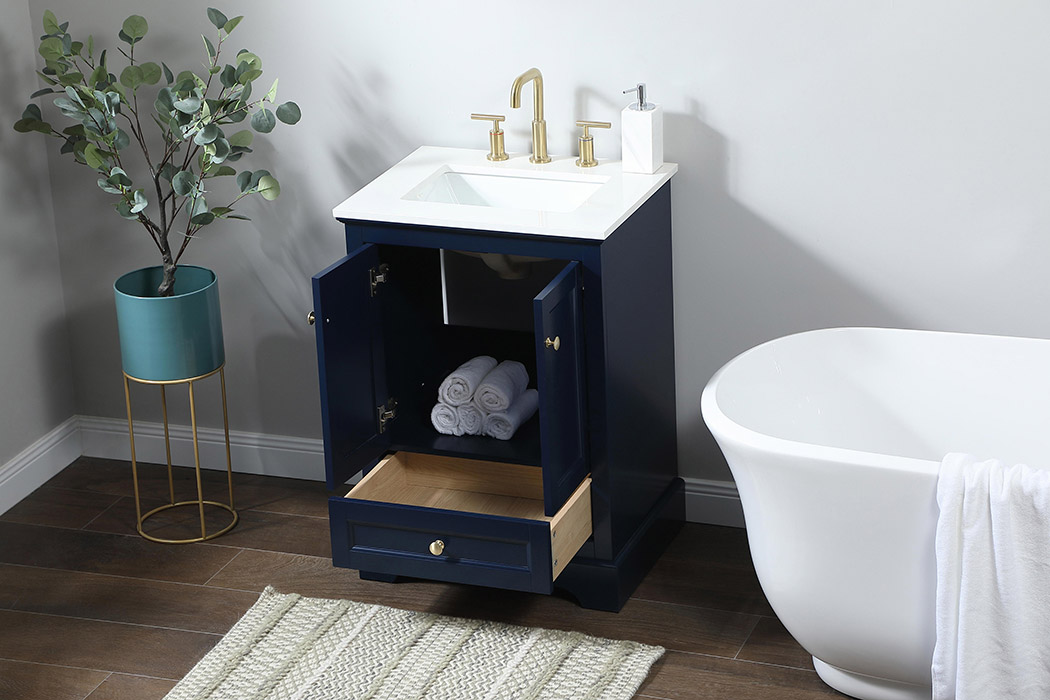 Elegant Bathroom Vanity - Blue (VF15524BL)