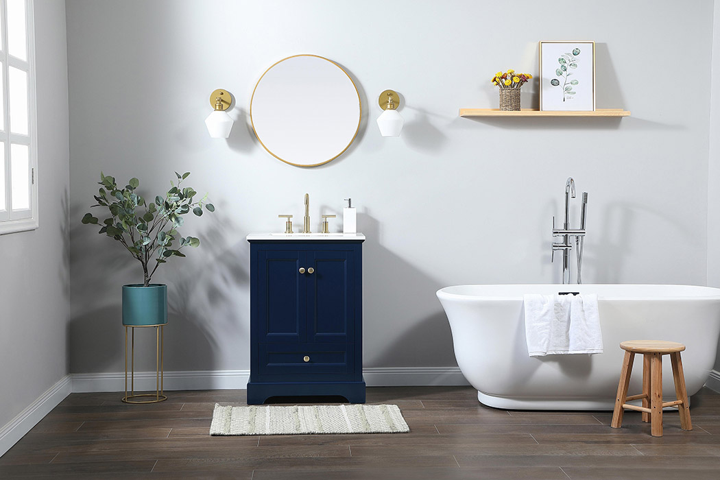 Elegant Bathroom Vanity - Blue (VF15524BL)