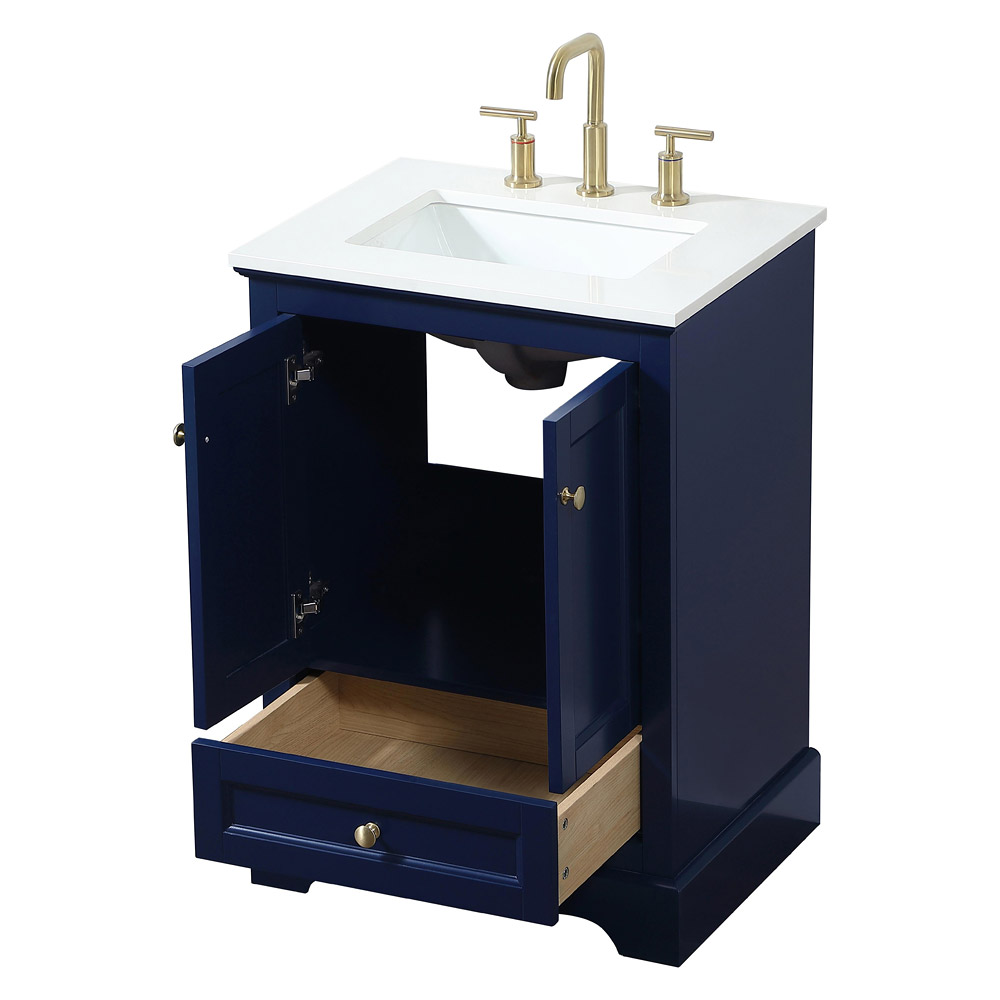 Elegant Bathroom Vanity - Blue (VF15524BL)