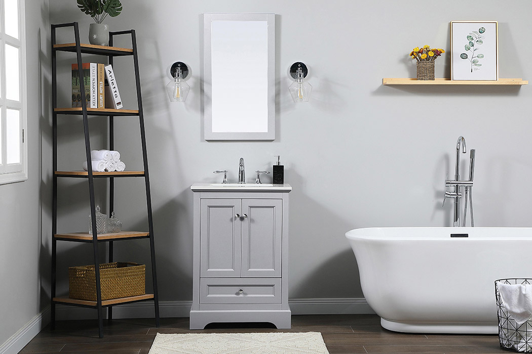 Elegant Bathroom Vanity - Gray (VF15524GR)