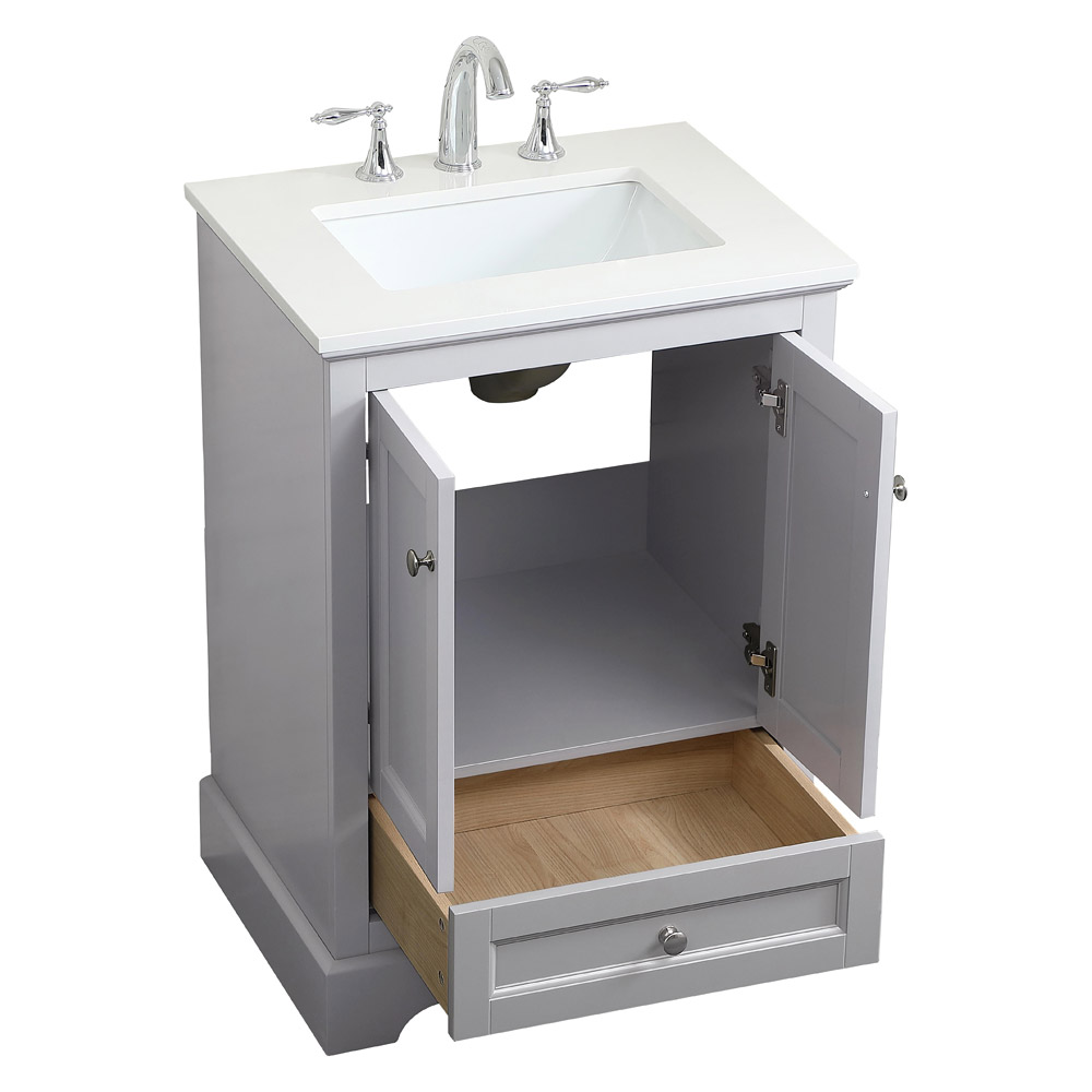 Elegant Bathroom Vanity - Gray (VF15524GR)