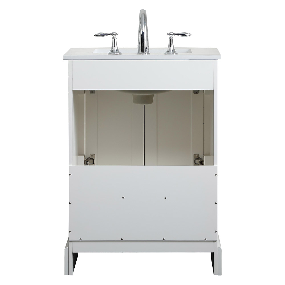 Elegant Bathroom Vanity - White (VF15524WH)