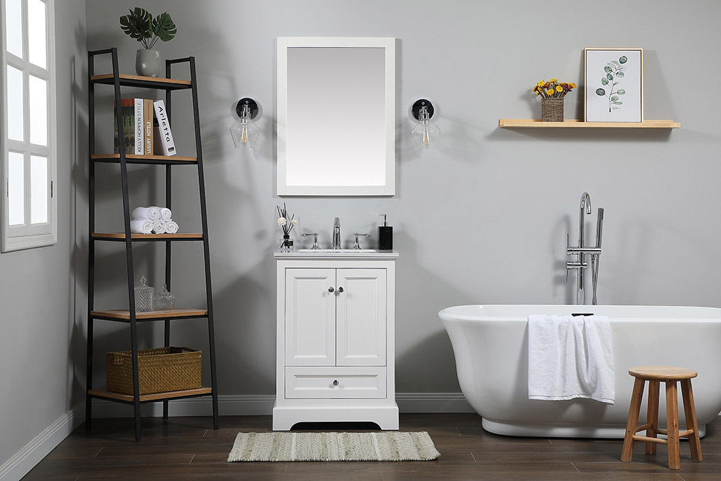 Elegant Bathroom Vanity - White (VF15524WH)