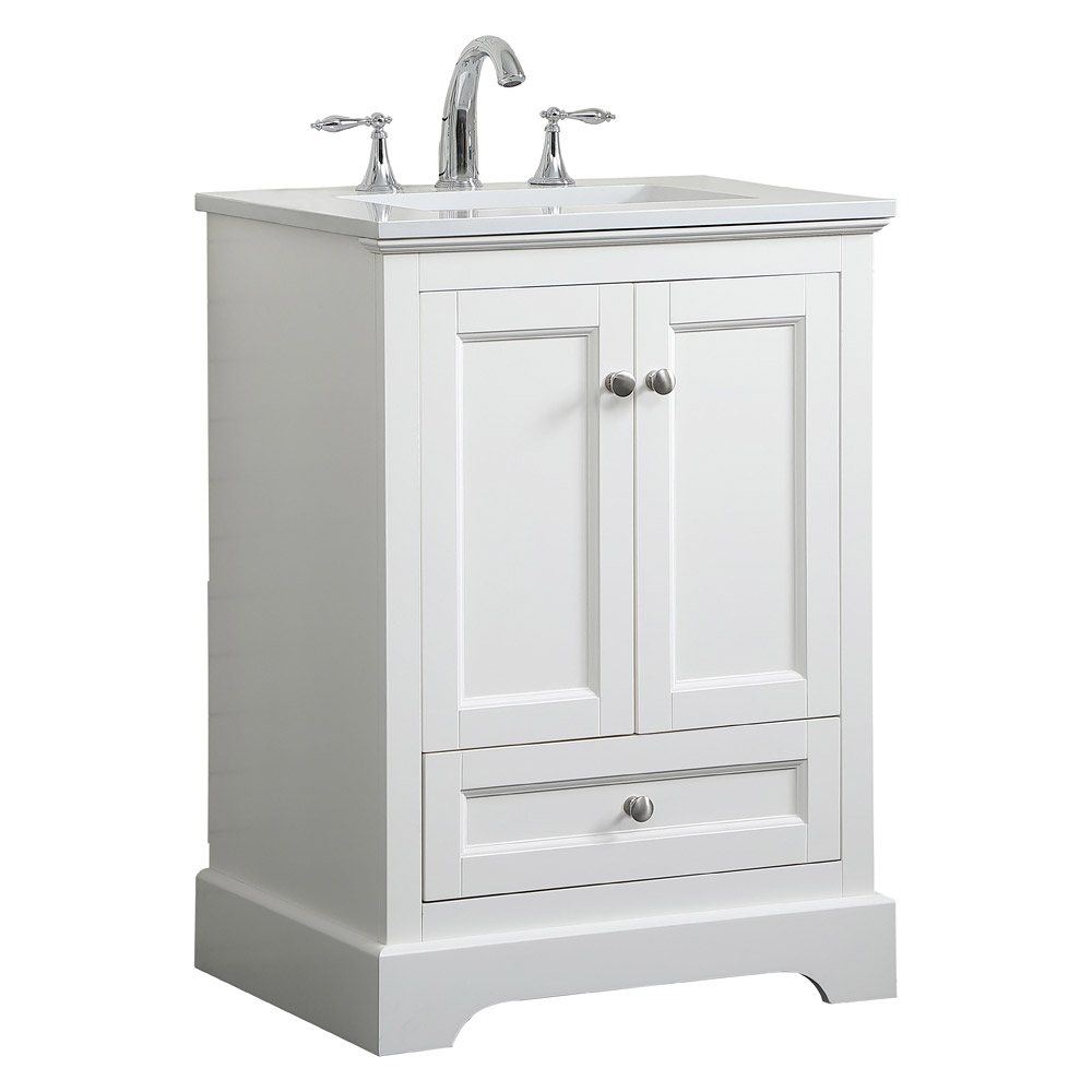 Elegant Bathroom Vanity - White (VF15524WH)