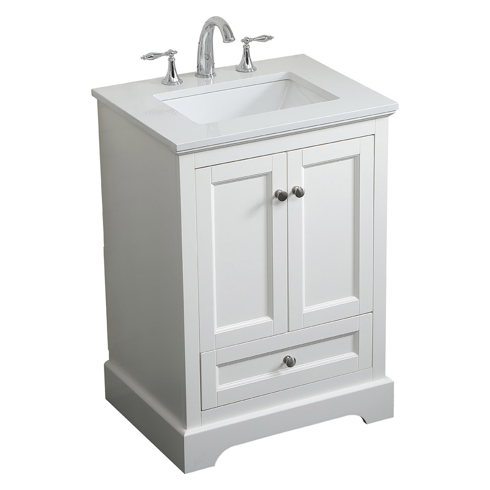 Elegant Bathroom Vanity - White (VF15524WH)