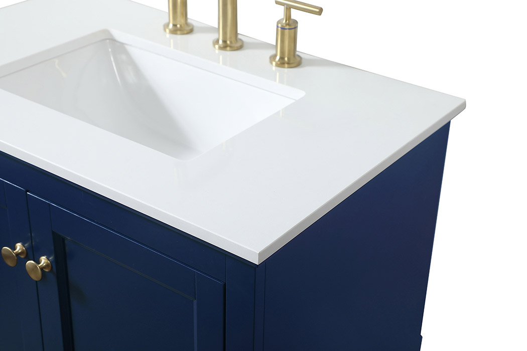 Elegant Bathroom Vanity - Blue (VF15530BL)