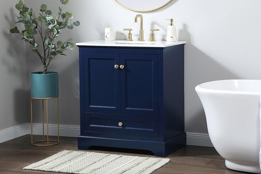 Elegant Bathroom Vanity - Blue (VF15530BL)