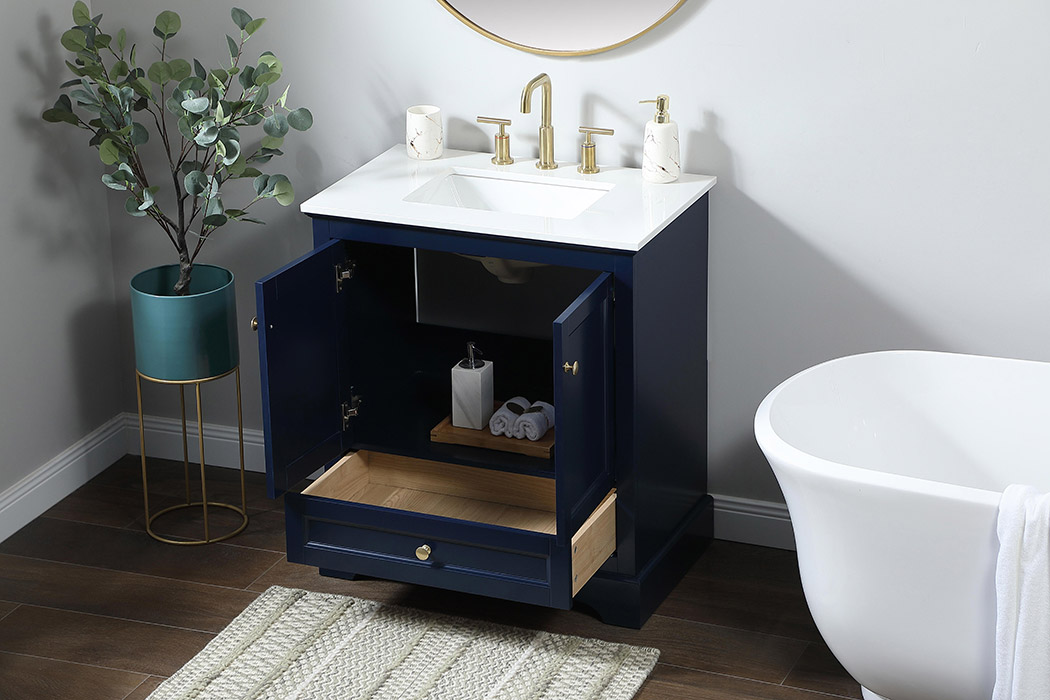 Elegant Bathroom Vanity - Blue (VF15530BL)