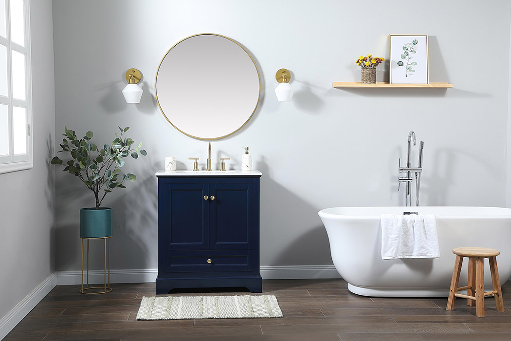 Elegant Bathroom Vanity - Blue (VF15530BL)