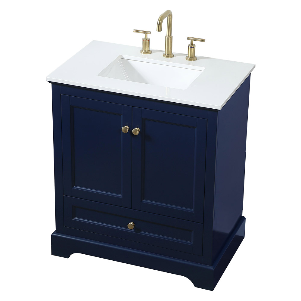 Elegant Bathroom Vanity - Blue (VF15530BL)