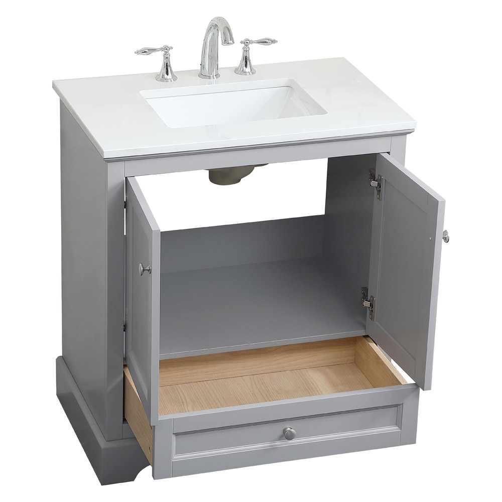 Elegant Bathroom Vanity - Gray (VF15530GR)