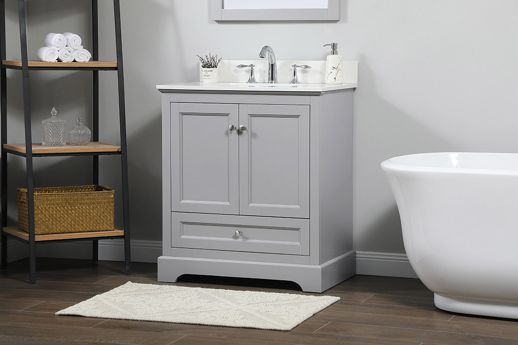 Elegant Bathroom Vanity - Gray (VF15530GR-BS)