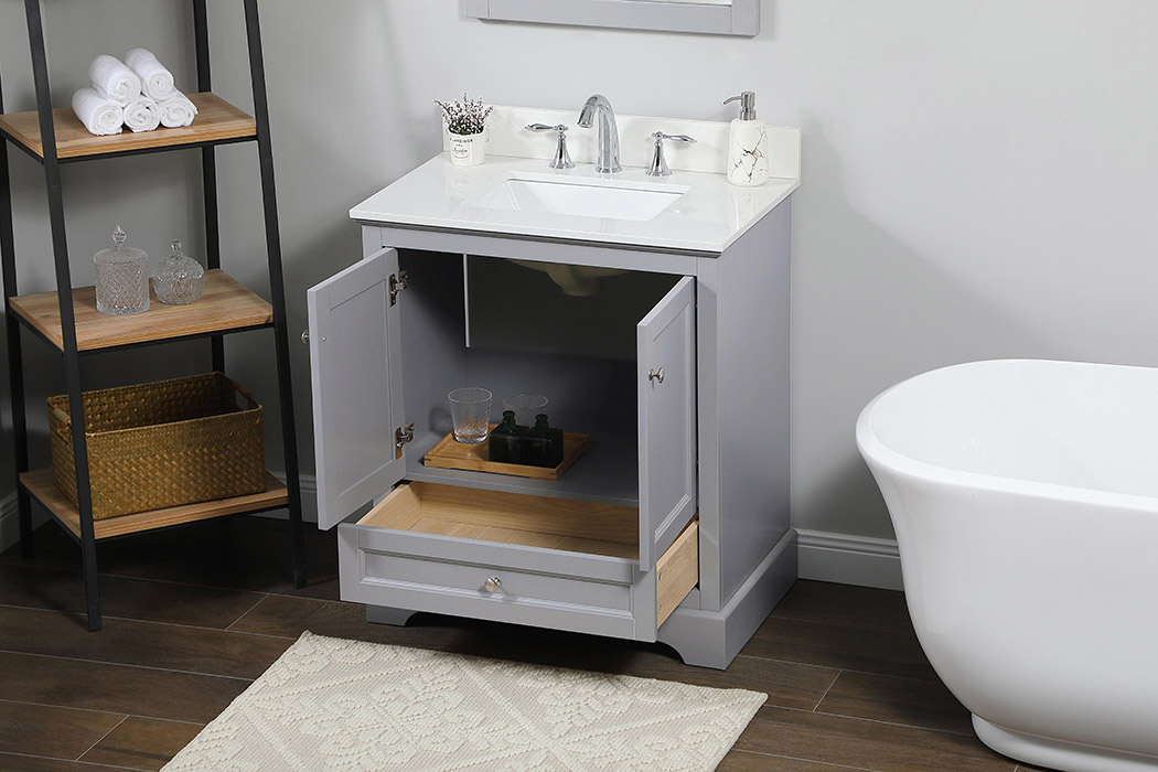 Elegant Bathroom Vanity - Gray (VF15530GR-BS)