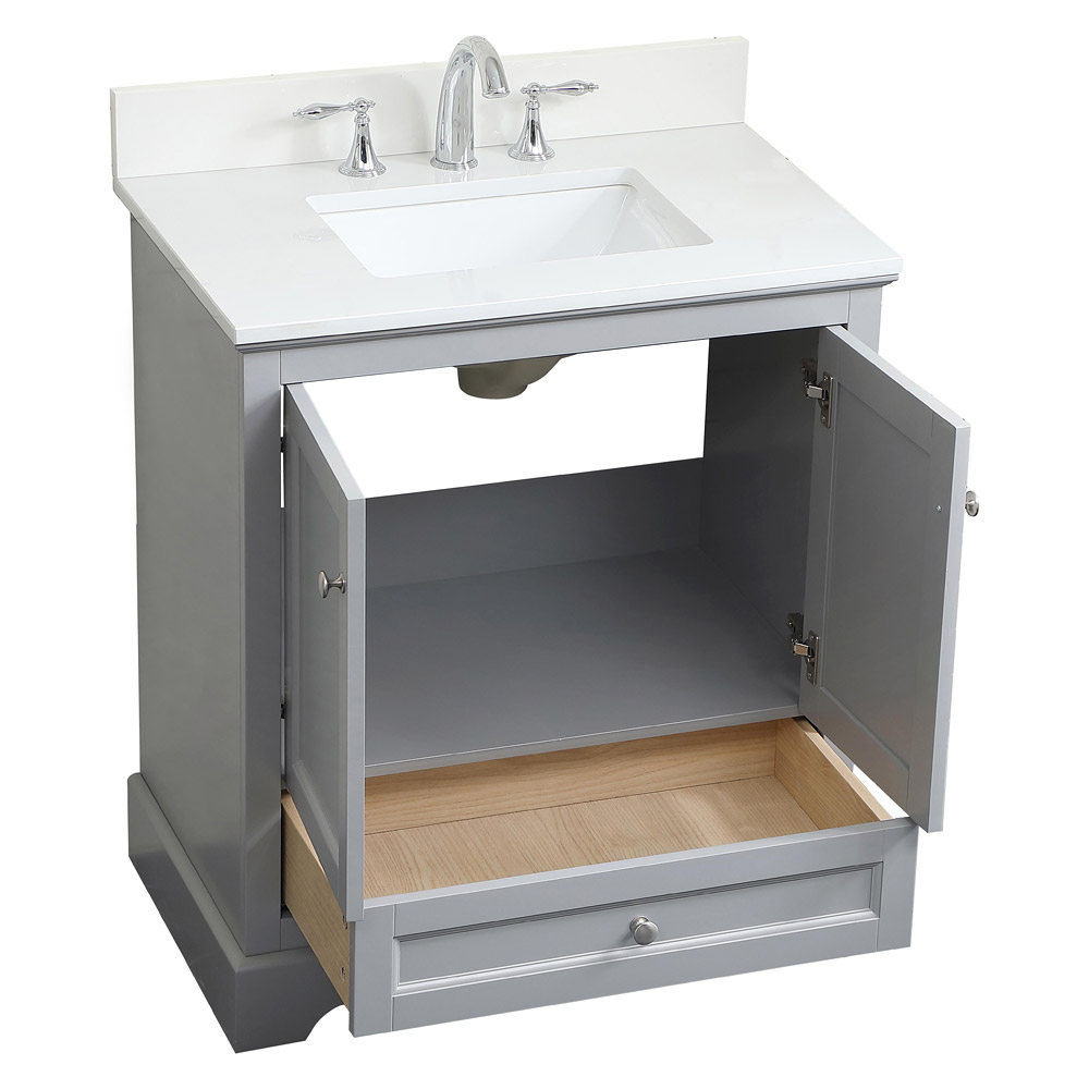 Elegant Bathroom Vanity - Gray (VF15530GR-BS)