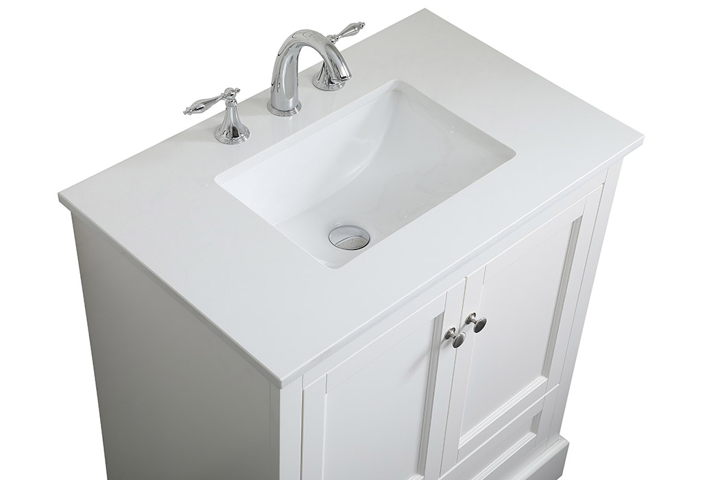 Elegant Bathroom Vanity - White (VF15530WH)