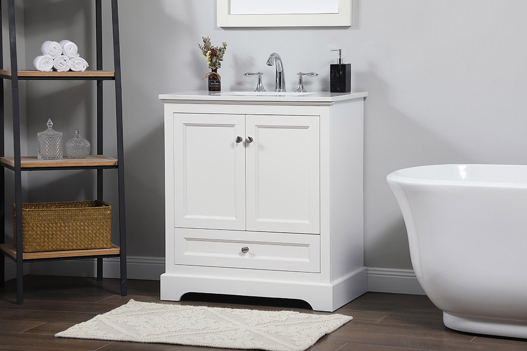 Elegant Bathroom Vanity - White (VF15530WH)