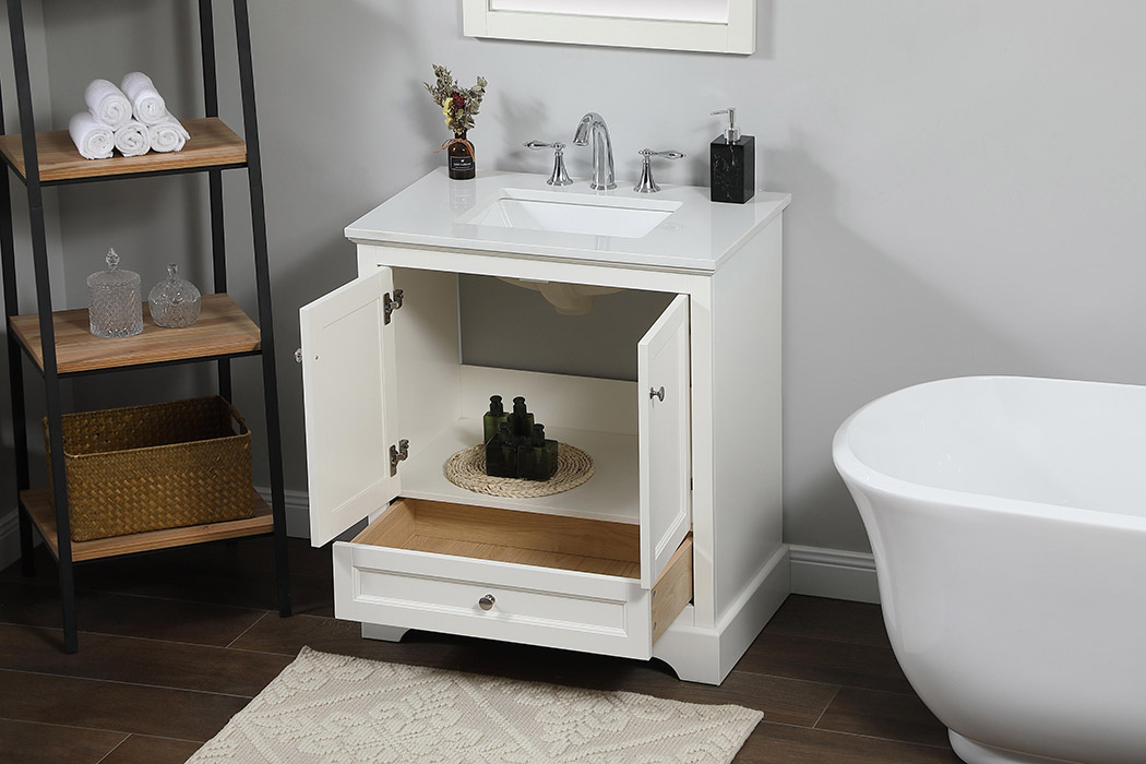 Elegant Bathroom Vanity - White (VF15530WH)