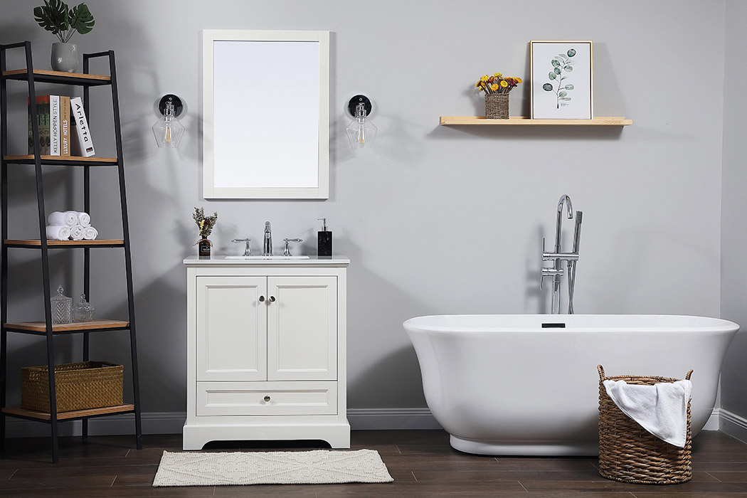 Elegant Bathroom Vanity - White (VF15530WH)