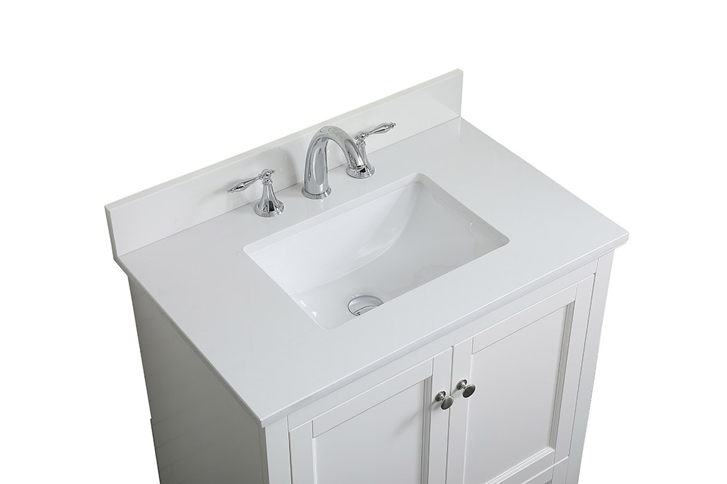 Elegant Bathroom Vanity - White (VF15530WH-BS)