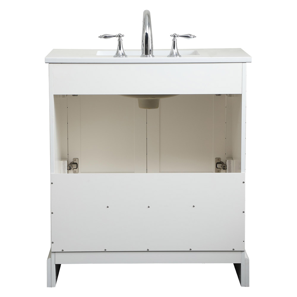 Elegant Bathroom Vanity - White (VF15530WH-BS)