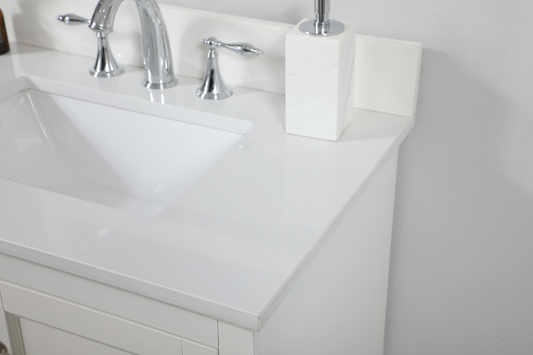 Elegant Bathroom Vanity - White (VF15530WH-BS)