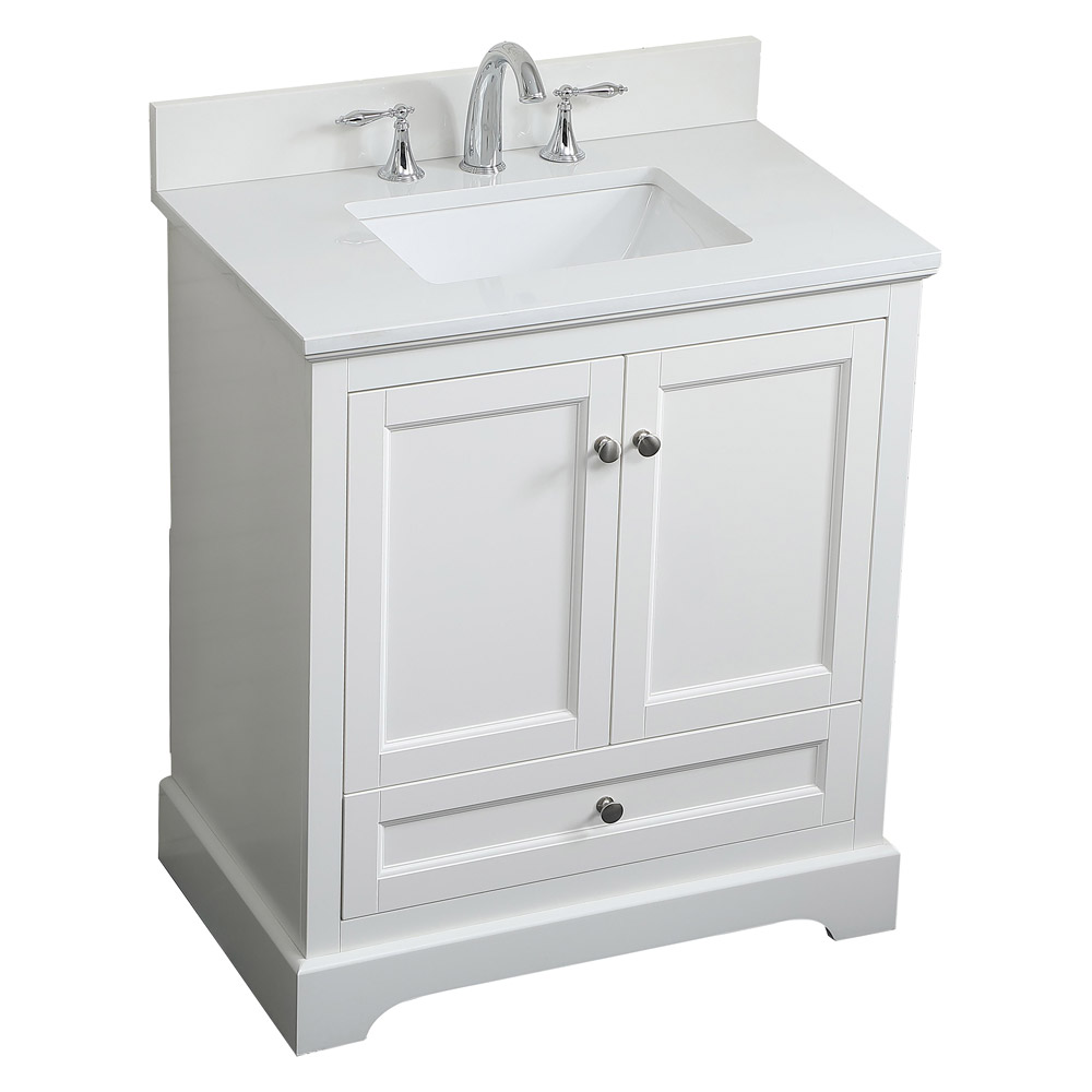 Elegant Bathroom Vanity - White (VF15530WH-BS)