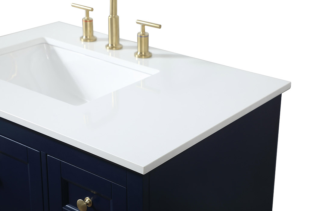 Elegant Bathroom Vanity - Blue (VF15532BL)