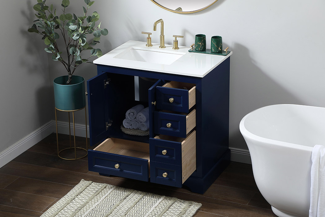 Elegant Bathroom Vanity - Blue (VF15532BL)