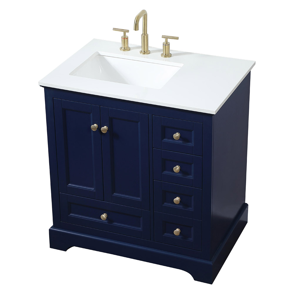 Elegant Bathroom Vanity - Blue (VF15532BL)