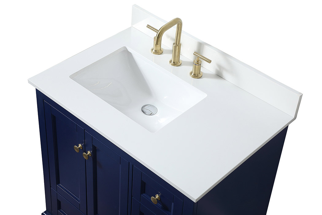 Elegant Bathroom Vanity - Blue (VF15532BL-BS)