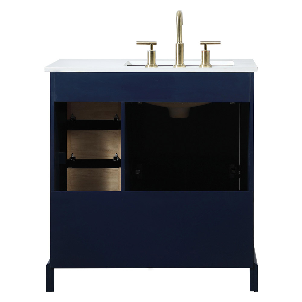 Elegant Bathroom Vanity - Blue (VF15532BL-BS)