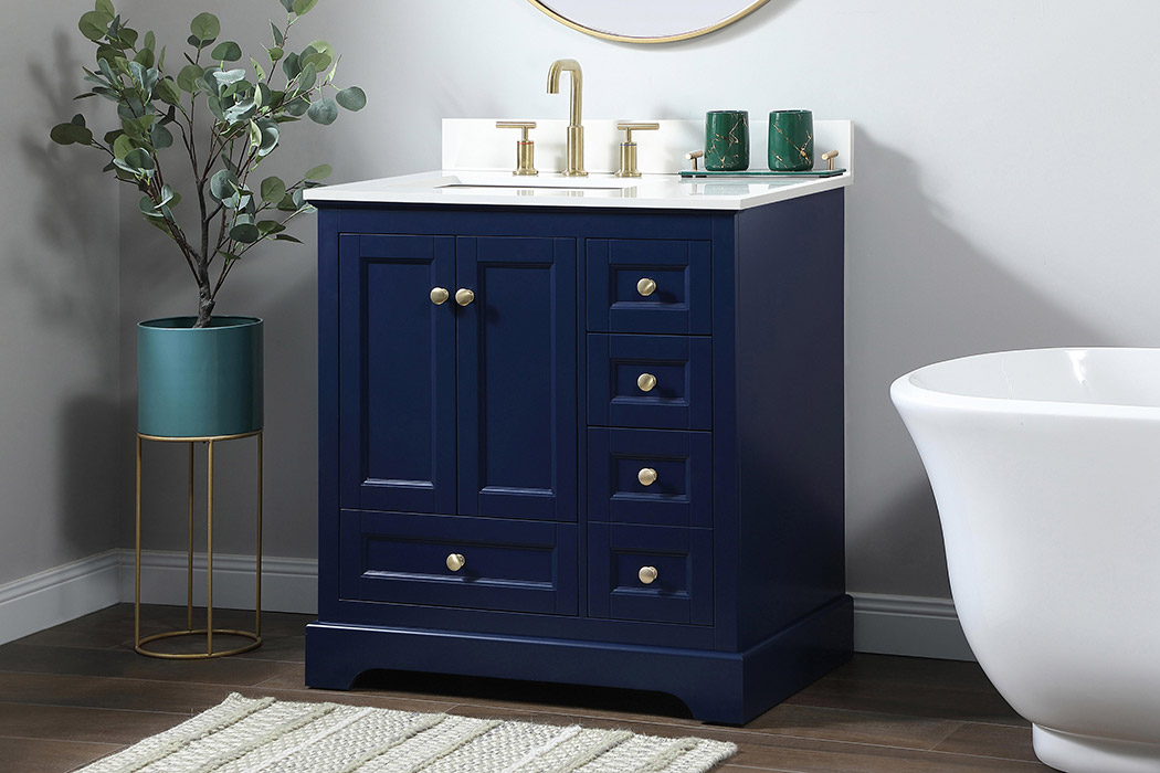 Elegant Bathroom Vanity - Blue (VF15532BL-BS)