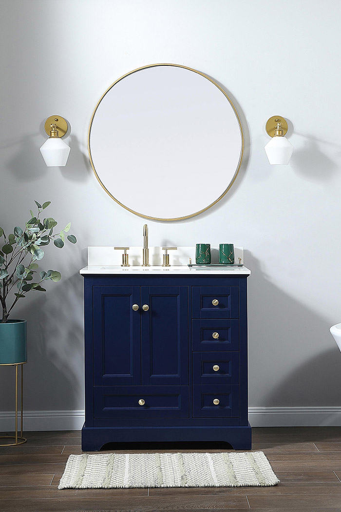 Elegant Bathroom Vanity - Blue (VF15532BL-BS)