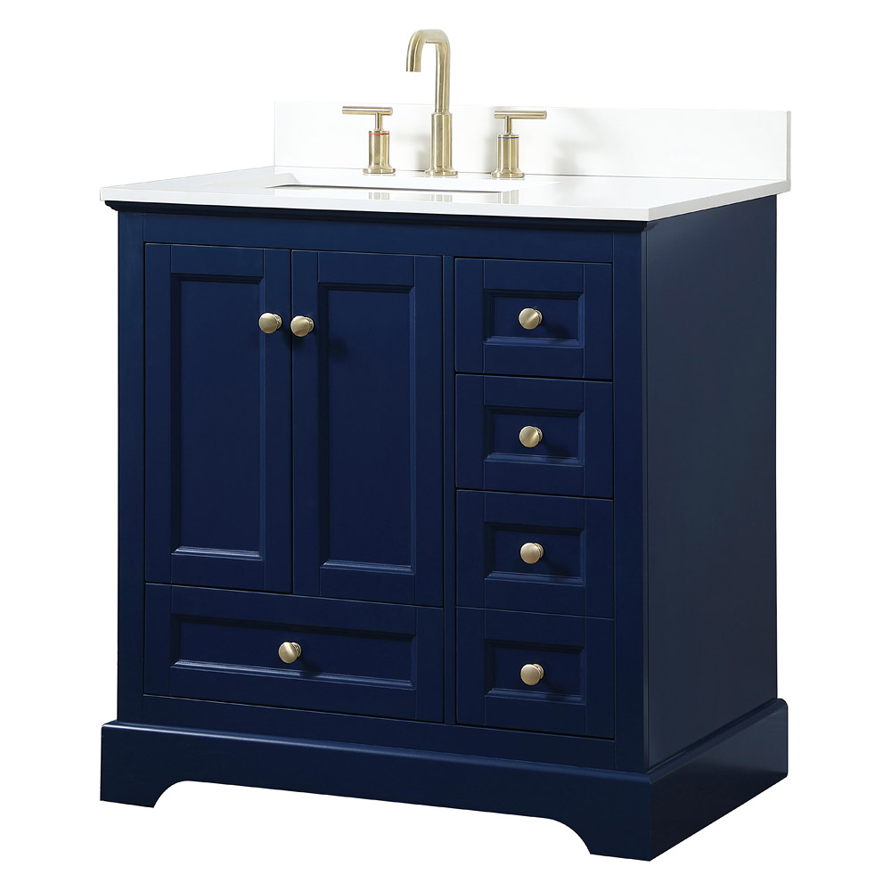 Elegant Bathroom Vanity - Blue (VF15532BL-BS)